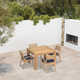 Thorne 43'' Rectangular 4 - Person Outdoor Dining Set