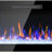 60 Inch Recessed Ultra Thin Tempered Glass Front Wall Mounted Electric Fireplace With Remote And Multi Color Flame & Emberbed, LED Light Heater