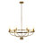 Vinesh 6 - Light Height Adjustable Rustic Golden Metal Chandelier-1105520791