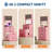 3 in 1 Vanity Desk with 3 Color LED, Compact Makeup Vanity Set with 2 AC Outlets & USB, Dressing Table with Drawers & Acrylic Doors, Nightstand Vanity Mirror, Jewelry Box, Hidden Chair, Pink-266965759