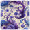 Tapisserie murale fleurs bleues et mauves - décoration murale florale