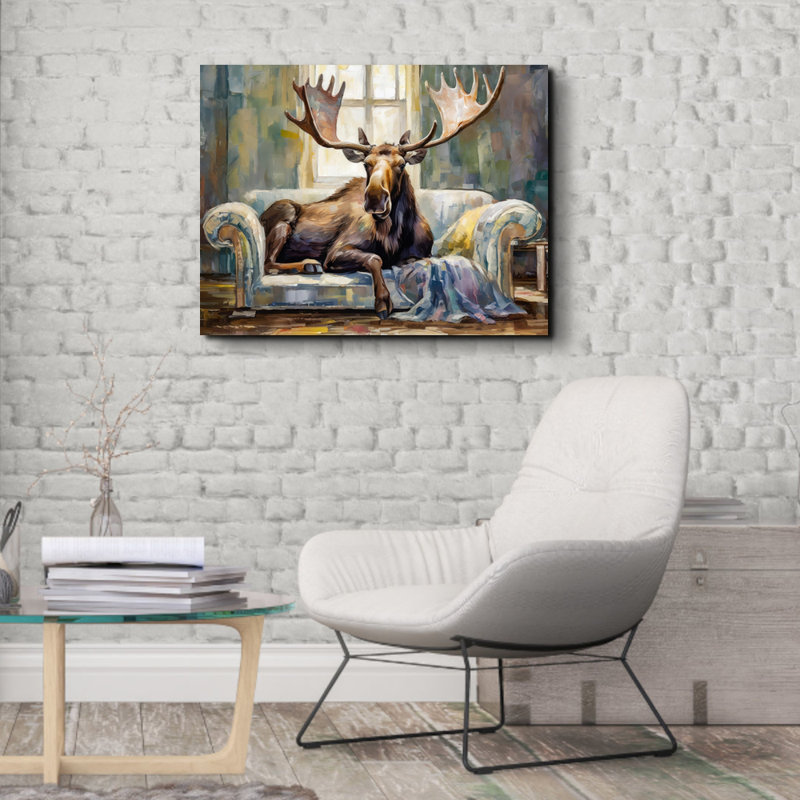 " Moose Couch ", 26" H x 32" W