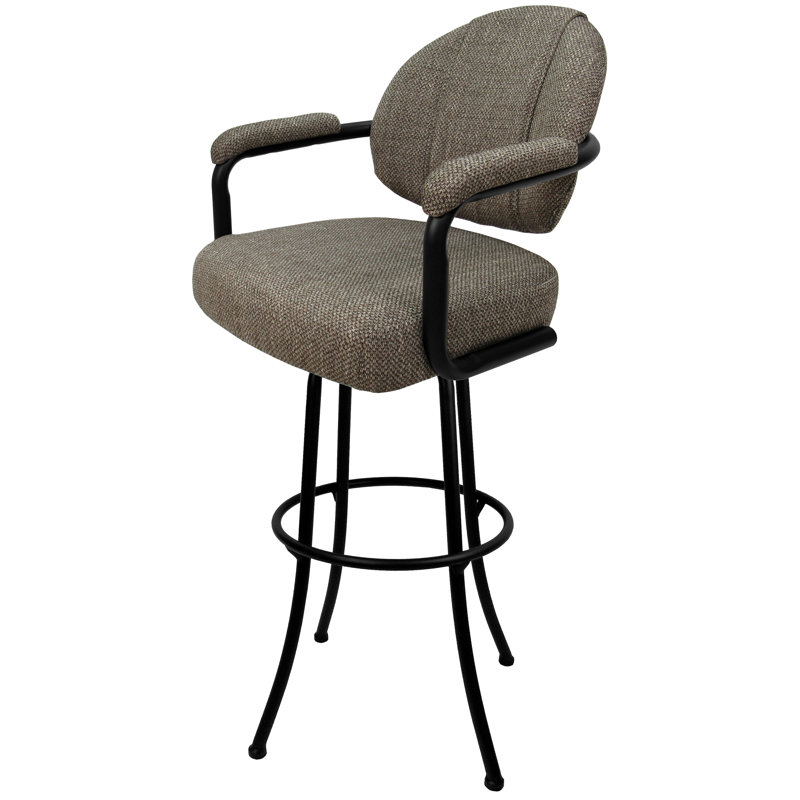 Comptoir pivotant, bar et tabouret très grand Scioli, Tabouret de comptoir (siège d'une hauteur de 26 p, Noir