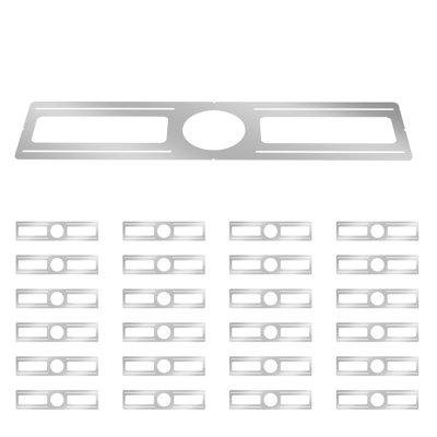 Ensemble de 24 plaques de montage de nouvelle construction, 4 pouces, ensembles de boîtiers d'éclairage encastrés à DEL, support brut en acier plat pour barre lumineuse à DEL, plaque de boîtier d'éclairage encastré peu profond