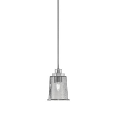 Suspension Alirra Mini, nickel brossé, verre fumé à bulles de 13,3 cm