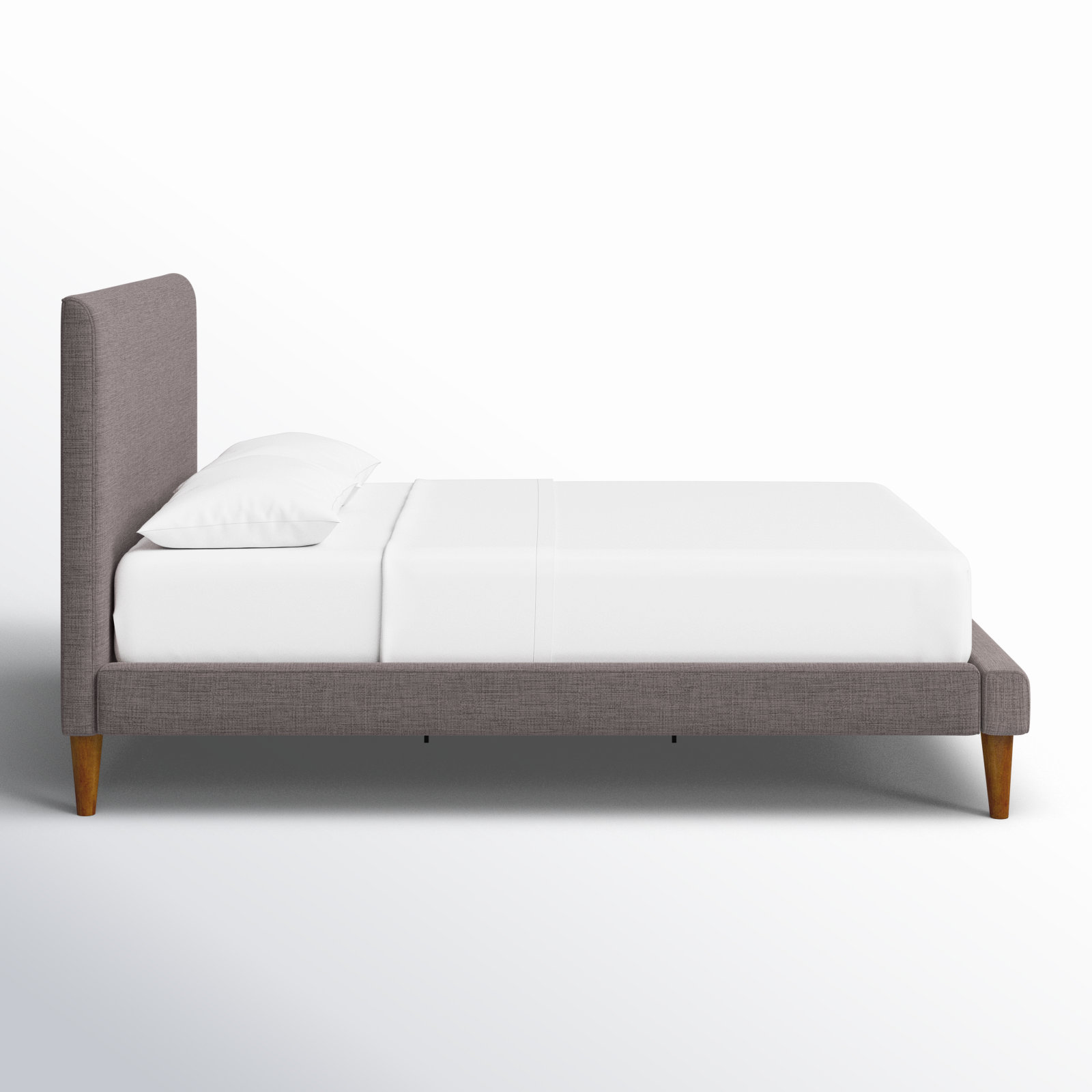 Williams Platform Bed, California King, Dark Gray Linen