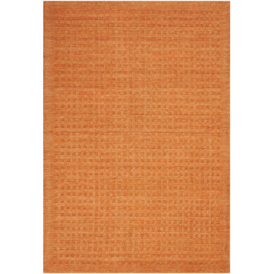 Tapis orange fait à la main Ardell