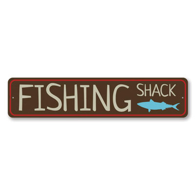 Fishing Shack Street Custom Aluminum Sign