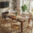 106.5" Extendable Dining Table for Small Spaces, Wood Grain Finish with Clean Lines, Seats Up to 10