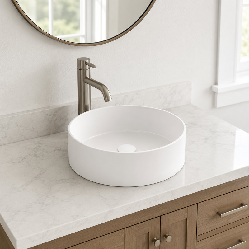 PeaceBay 15.75'' Solid Surface Bathroom Sink