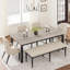 78'' Long Kitchen Table For 4-6, Wood Dining Room Table, Large Rectangular Dinner Tables-1325638766