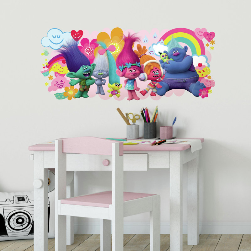 Princess Poppy and Friends Reusable Glitter Wall Mural