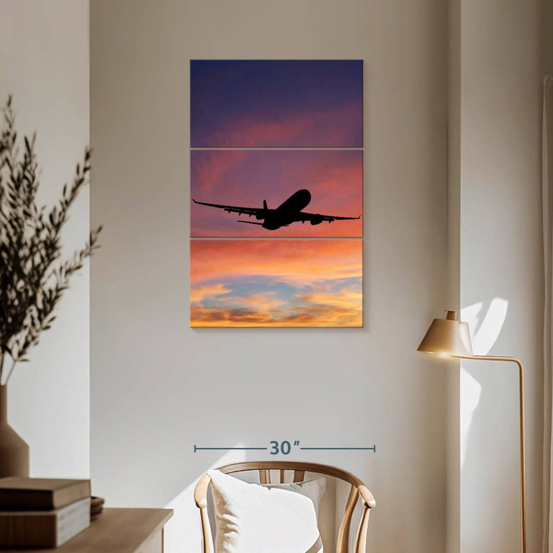 Silhouette d'avion Mehar, H 57 po x l 36 po