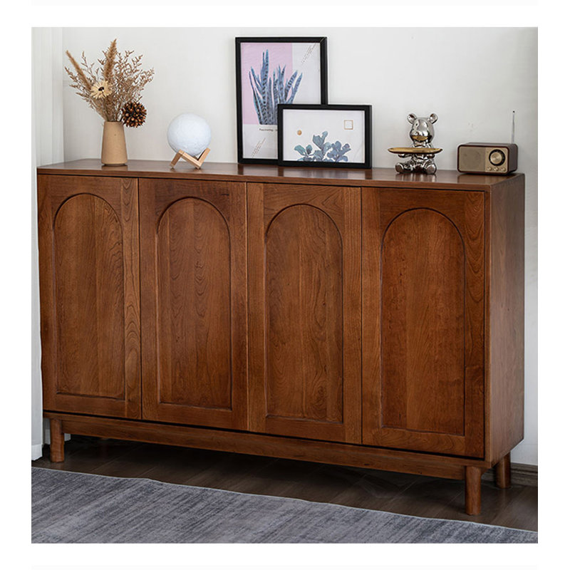 Large Capacity Multi-Tier Solid Wood Shoe Cabinet