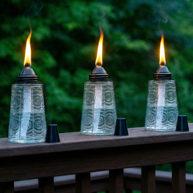Torches Tiki Citronella, Transparent