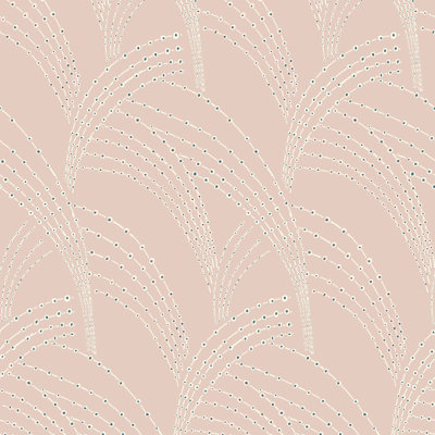Sea Grass - papier peint rose