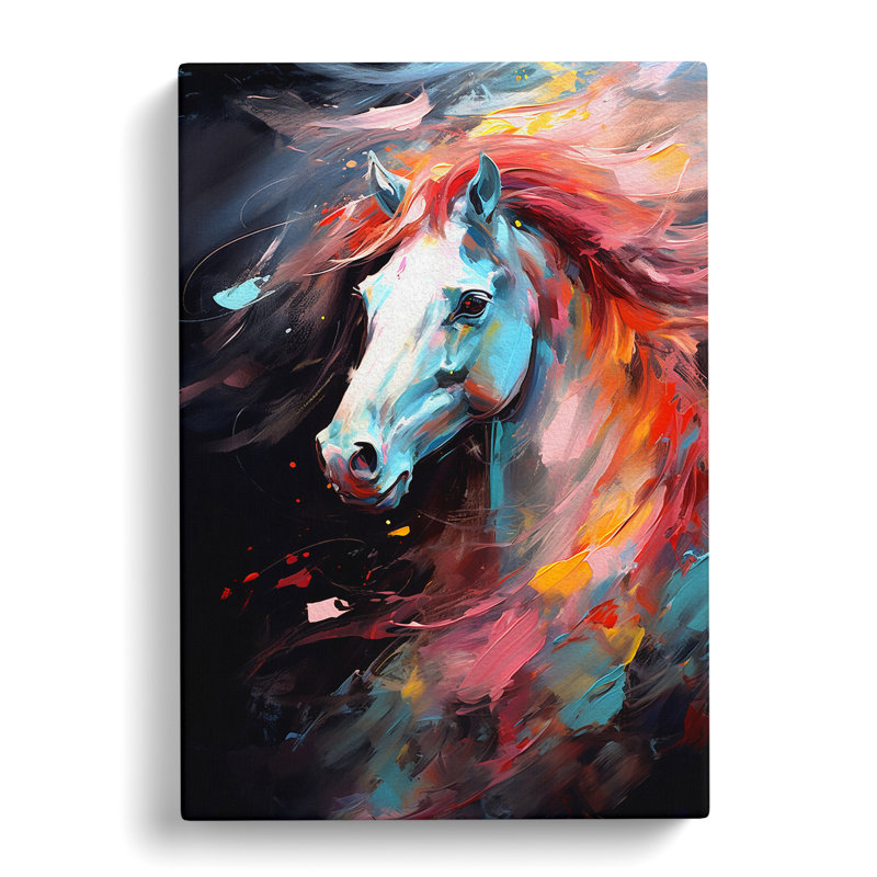 Pony Gestural - Wrapped Canvas, 76cm H x 50cm W x 3cm D