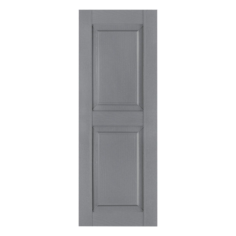 Volet à panneau surélevé personnalisé (paire), Gris foncé, 17.75", 52"