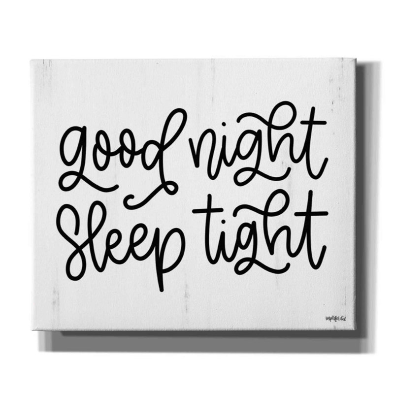 «Good Night, Sleep Tight» par imperfect Dust, art mural sur toile, H 20 po x l 24 po x P 0,75 po