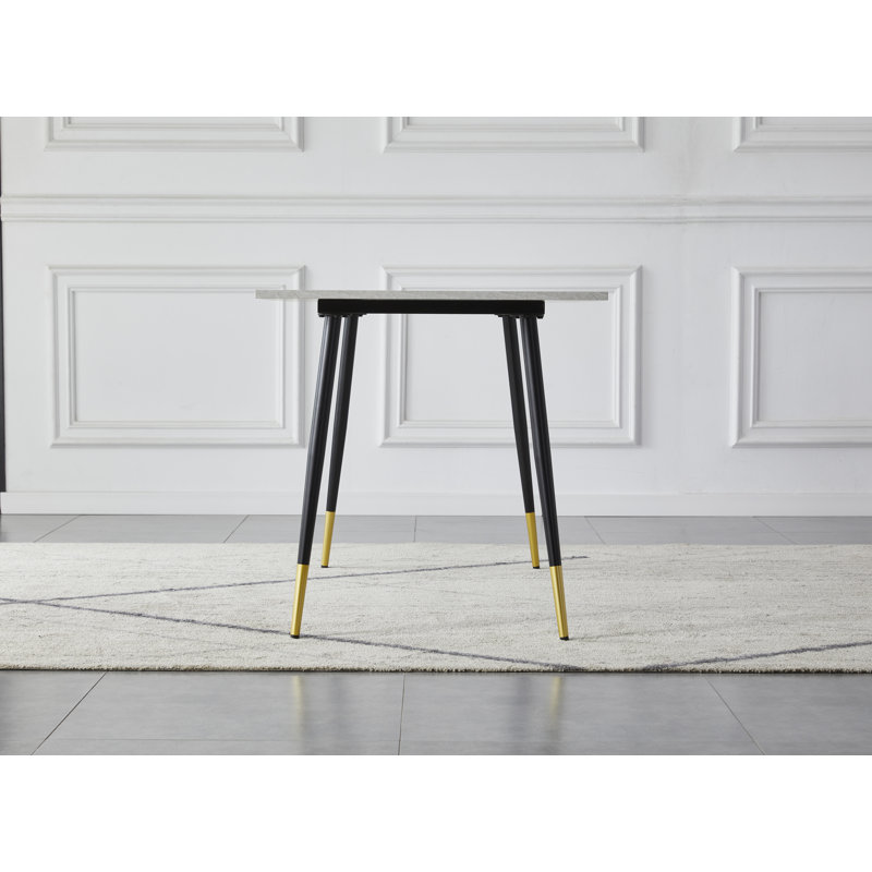 Winser Metal Base Dining Table, White