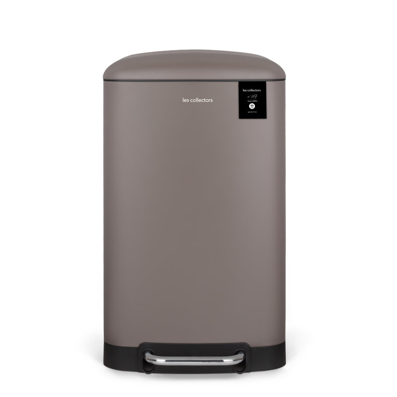 Abfalleimer mit Fußpedal, 30 L, Taupe