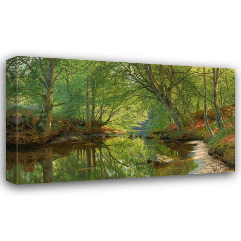 «Forest Stream» par Peder Mork Mornsted - Art mural sur toile tendue avec châssis, H 40 po x l 28 po
