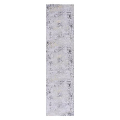 Tapis lavable, à poils courts, antidérapant, antidérapant, pliable, adapté aux enfants et aux animaux de compagnie - Tapis pour salon, chambre à coucher, cuisine, tapis de salle à manger - cadeaux parfaits (gris / or)