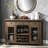 56"Rustic Multi‑Functional Wine Sideboard Cabinet
