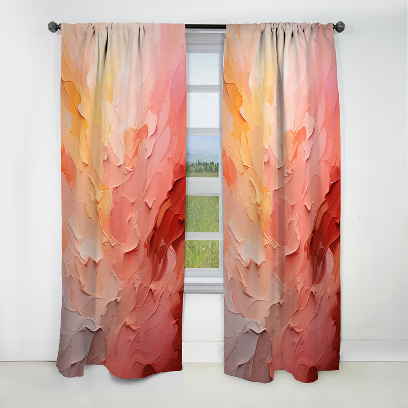 Gradient Grace Artistry - Rideau arc-en-ciel - Rideau occultant sans motif - 1 panneau, L 52 po x L 84 po