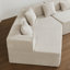 Siège profond de 127,5 po, sans assemblage - rembourrage modulaire minimaliste en tissu respirant beige-121048026