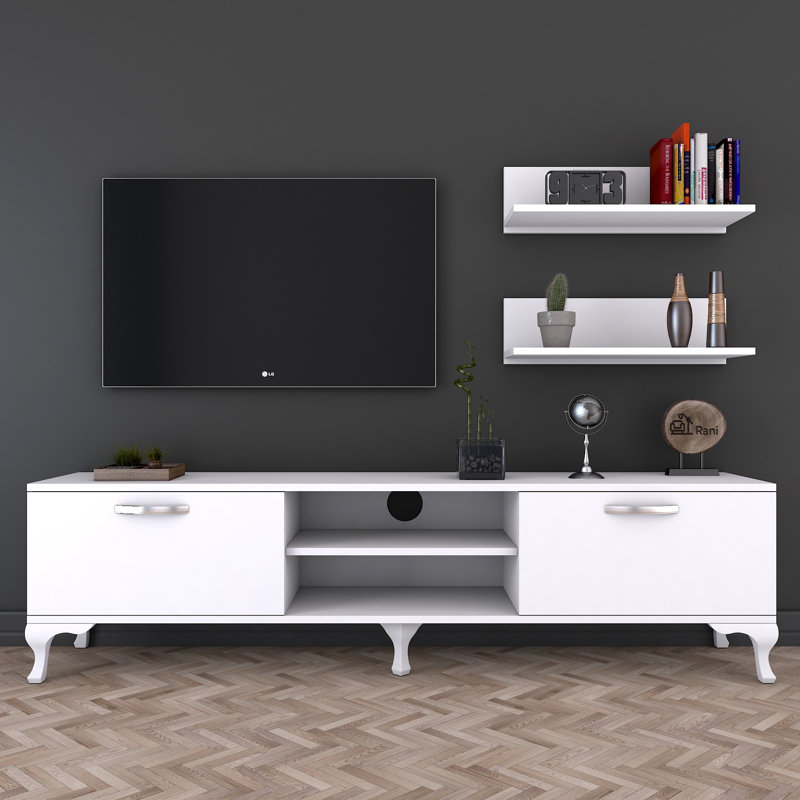 Colebrook Unfinished Entertainment Centre for TVs up to 55", White