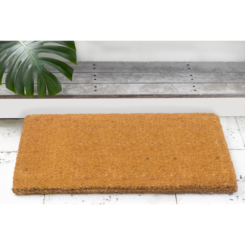 Natural Coir and Rubber Non-Slip Outdoor Doormat