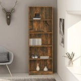 vidaXL 4-Tier Book Cabinet Bookshelf BookCase Stand Storage Rack Engineered Wood