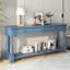 Console Console de 63 po de long avec tiroirs et tablette pour le vestibule, le couloir et le salon (bleu marine, ancien SKU: WF299371AAM)