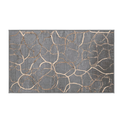 Machine Washable Gray Area Rug