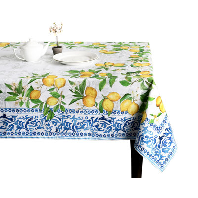 Maison d' Hermine Table Cloth Square Table 100% Cotton 54 x 54 Inches Tablecloth Reusable Decorative for Dining Room Farmhouse Home Valentines Day Decorations Spring Summer - Cedrat