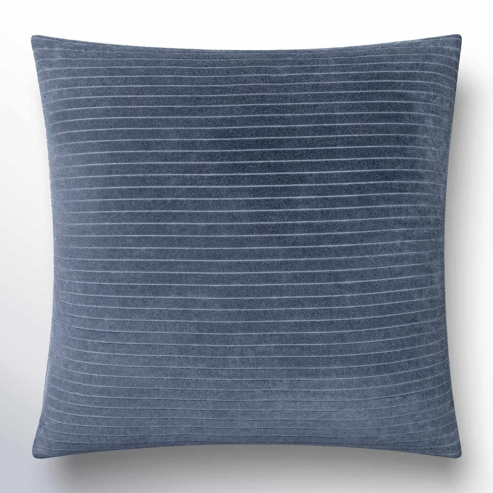 Cotton Throw Pillow, Dark Blue, 22" x 22", Polyester/Polyfill