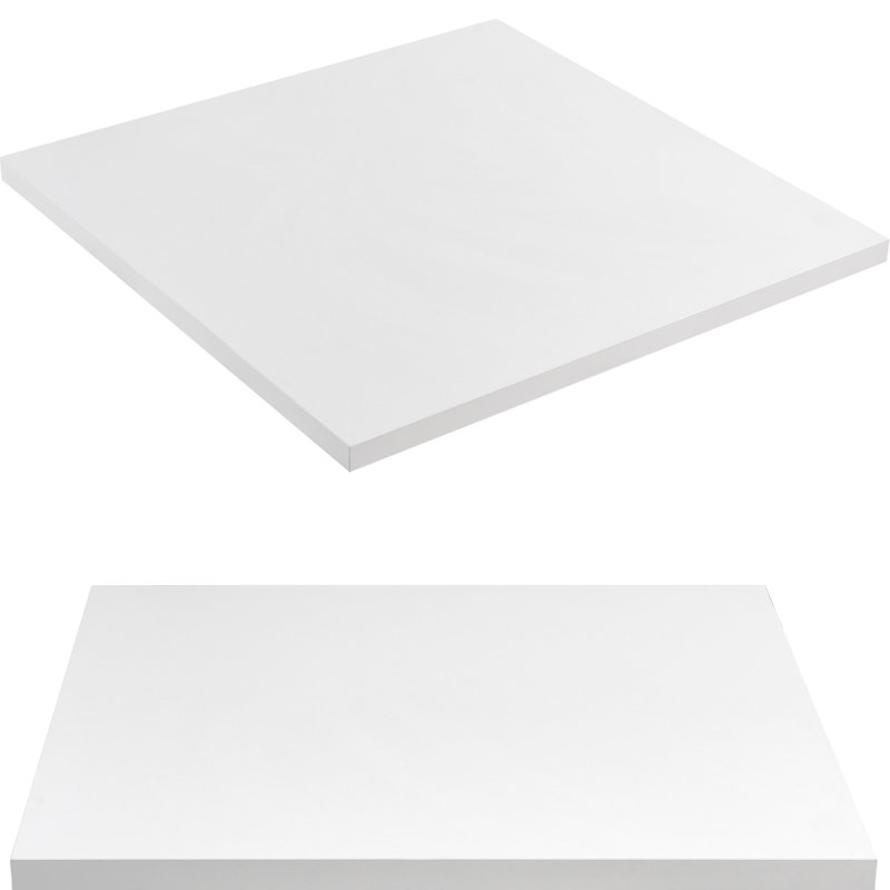 Plateau de table Calexico, Blanc, H 1 po x l 24 po x P 24 po