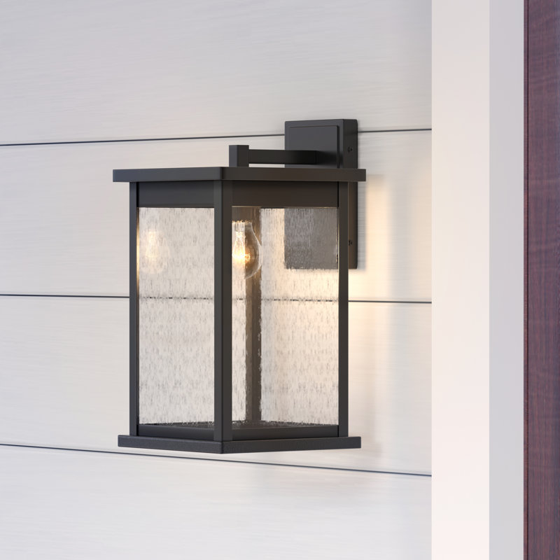 Lanterne murale d'extérieur Daren, H 15,25 po x l 8,5 po x P 8,5 po, Noir