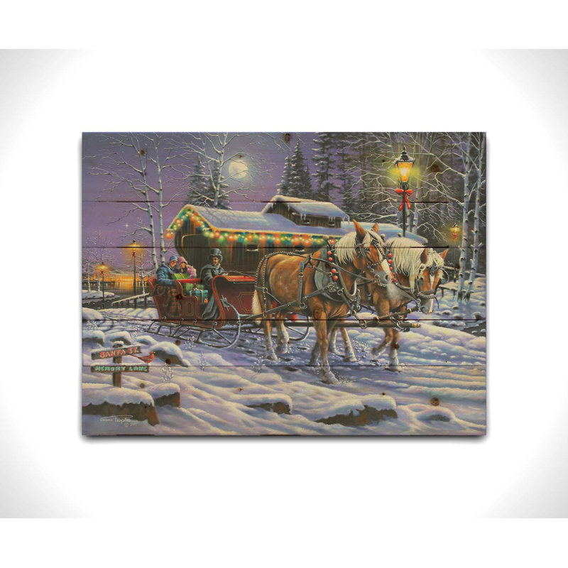 A Trot Down Memory Lane, 12" H x 16" W x 1.5" D, Wood, No Mat