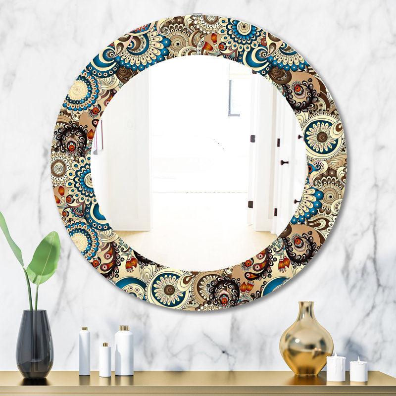 Wall Mirror, 31.5" H x 31.5" W, Flower