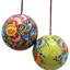 Ensemble d'ornement boule 4 pièces peint à la main
