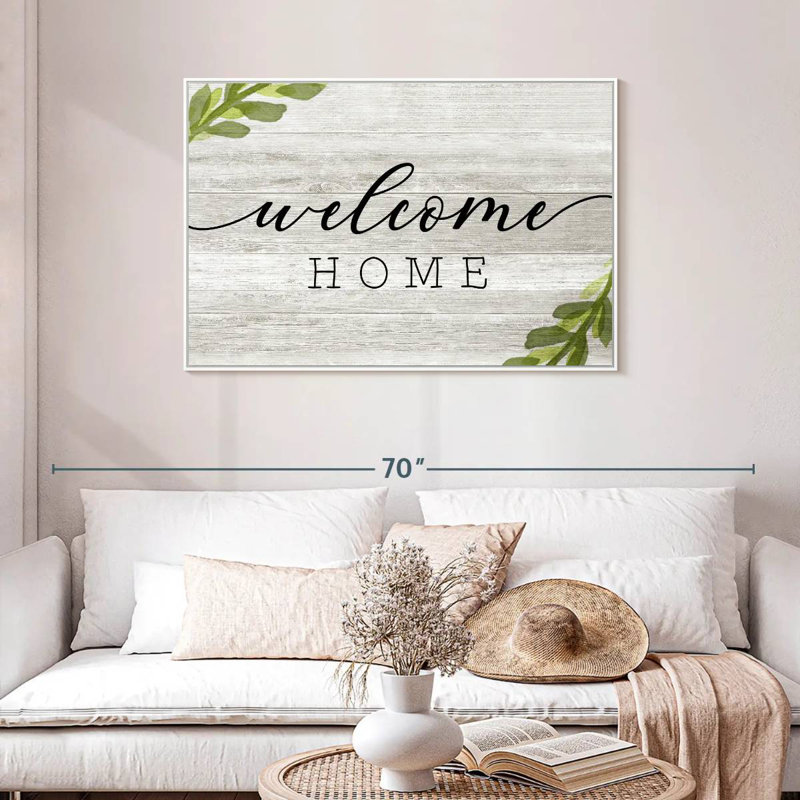 Plaque murale rustique, Cadre flottant blanc, 43 po x 29 po