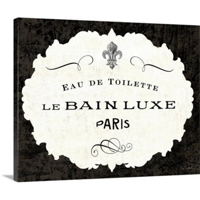 «Le Bain Luxe I» par Sue Schlabach - impression textuelle