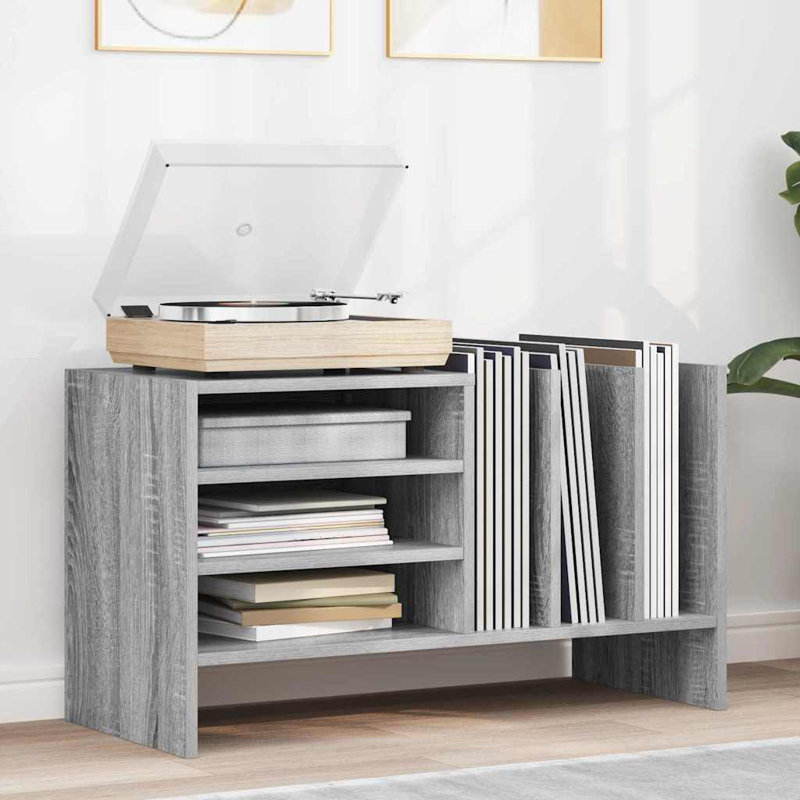 45cm H x 78.5cm W Bookcase, Grey Sonoma