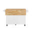 Îlot de cuisine avec comptoir à abattant, chariot d'îlot de cuisine roulant, table d'îlot de cuisine avec porte de grange avec armoire de rangement et support de tour, table d'îlot sur roulettes pour la cuisine-397829962