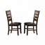 Ensemble de chaises de salle à manger rembourrées en similicuir avec dossier à lattes, base en bois