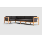 Haven 4-Piece Teak Outdoor Sectional With Sunbrella Cushions