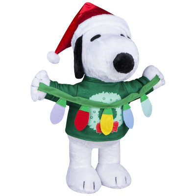 Ensemble de fêtes Snoopy avec guirlande lumineuse