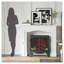 Cadre de foyer moderne HOMCOM avec motif décoratif, cadre de foyer en MDF blanc pour salon, 115 cm de large